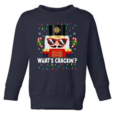 Funny Christmas Nutcracker Whats Crackin Toddler Sweatshirt