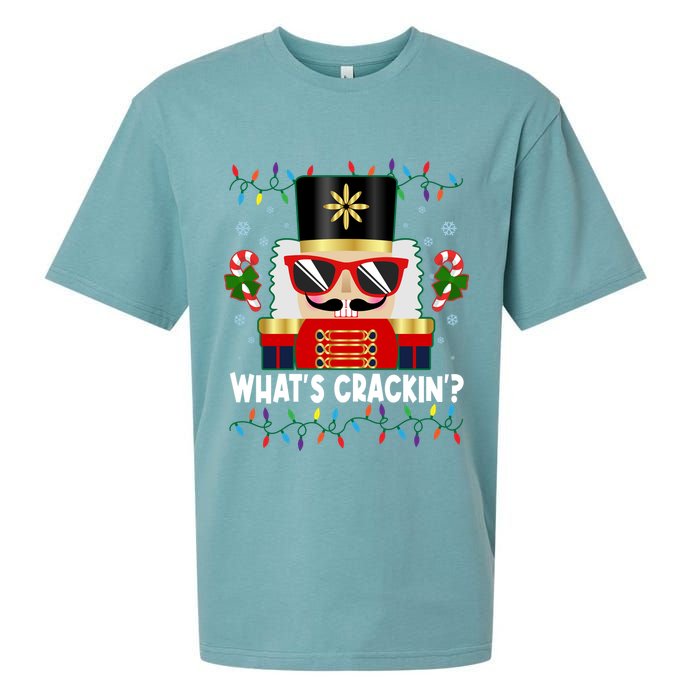 Funny Christmas Nutcracker Whats Crackin Sueded Cloud Jersey T-Shirt