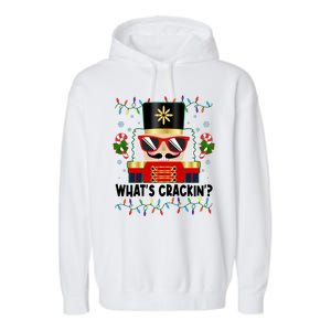 Funny Christmas Nutcracker Whats Crackin Garment-Dyed Fleece Hoodie