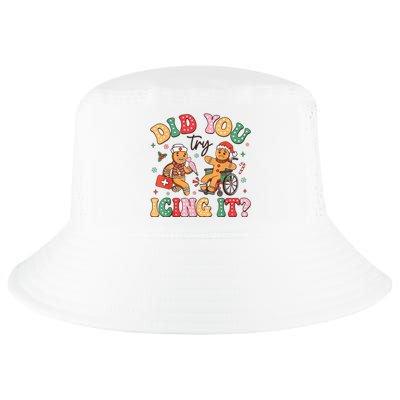 Funny Christmas Nurse Did You Try Icing It Gingerbread Man Cool Comfort Performance Bucket Hat