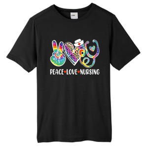 Funny Cute Nurse Peace Love Nursing Stethoscope Nurse Week Meaningful Gift Tall Fusion ChromaSoft Performance T-Shirt