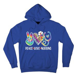 Funny Cute Nurse Peace Love Nursing Stethoscope Nurse Week Meaningful Gift Hoodie