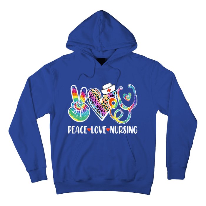 Funny Cute Nurse Peace Love Nursing Stethoscope Nurse Week Meaningful Gift Hoodie