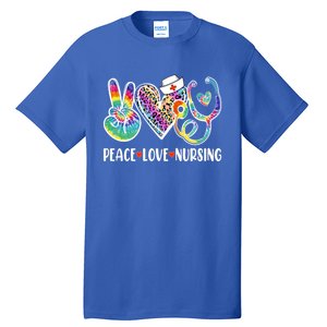 Funny Cute Nurse Peace Love Nursing Stethoscope Nurse Week Meaningful Gift Tall T-Shirt