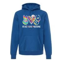 Funny Cute Nurse Peace Love Nursing Stethoscope Nurse Week Meaningful Gift Premium Hoodie