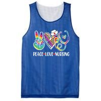 Funny Cute Nurse Peace Love Nursing Stethoscope Nurse Week Meaningful Gift Mesh Reversible Basketball Jersey Tank