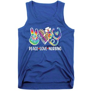 Funny Cute Nurse Peace Love Nursing Stethoscope Nurse Week Meaningful Gift Tank Top