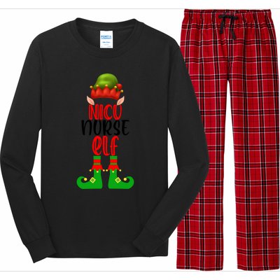 Funny Christmas Nurse Elf Outfit Funny Gift Long Sleeve Pajama Set