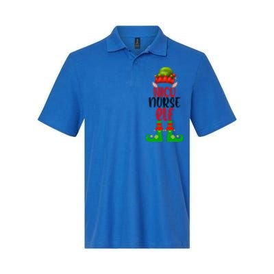 Funny Christmas Nurse Elf Outfit Funny Gift Softstyle Adult Sport Polo