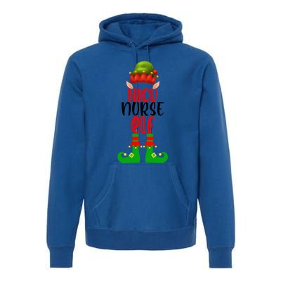 Funny Christmas Nurse Elf Outfit Funny Gift Premium Hoodie