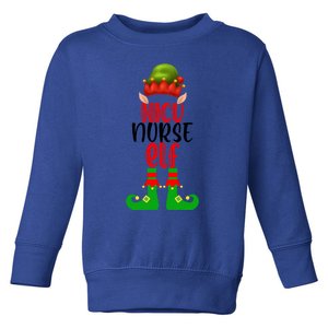 Funny Christmas Nurse Elf Outfit Funny Gift Toddler Sweatshirt