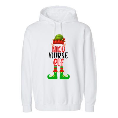 Funny Christmas Nurse Elf Outfit Funny Gift Garment-Dyed Fleece Hoodie