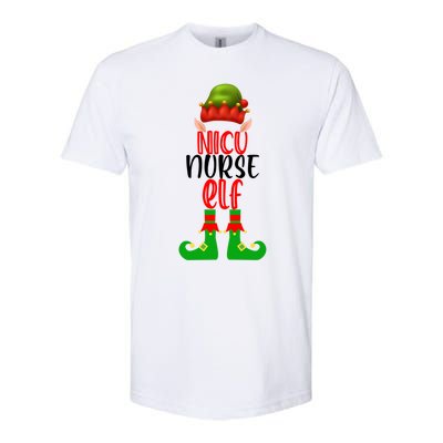 Funny Christmas Nurse Elf Outfit Funny Gift Softstyle CVC T-Shirt