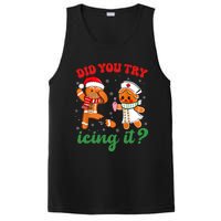 Funny Christmas Nurse Did You Try Icing It Gingerbread Man PosiCharge Competitor Tank