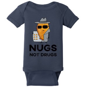 Funny Chicken Nuggets Nugs Not Drugs Baby Bodysuit