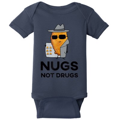 Funny Chicken Nuggets Nugs Not Drugs Baby Bodysuit