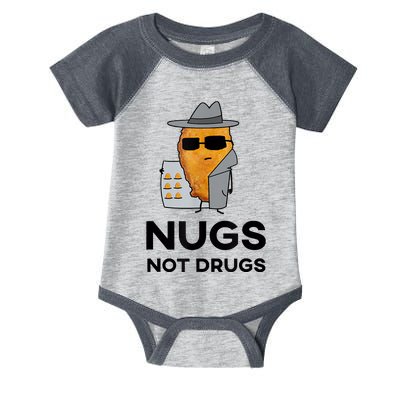 Funny Chicken Nuggets Nugs Not Drugs Infant Baby Jersey Bodysuit