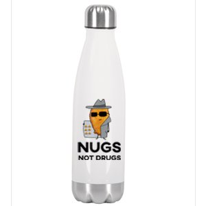 Funny Chicken Nuggets Nugs Not Drugs Stainless Steel Insulated Water Bottle