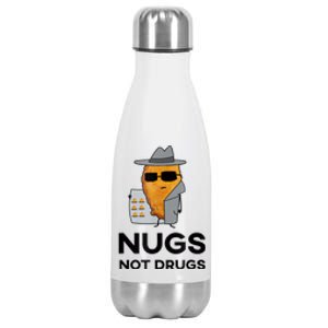 Funny Chicken Nuggets Nugs Not Drugs Stainless Steel Insulated Water Bottle