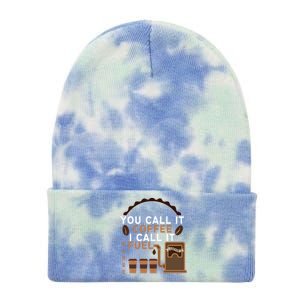 Funny Coffee Nurse Fuel Gift Tie Dye 12in Knit Beanie