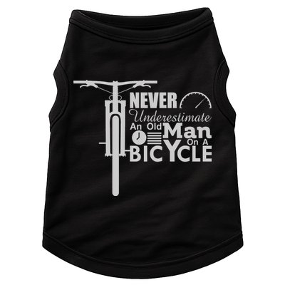 Funny Cyling Never Underestimate An Old Guy On A Bicycle Gift Doggie Tank