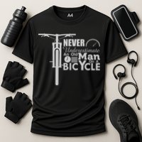Funny Cyling Never Underestimate An Old Guy On A Bicycle Gift Cooling Performance Crew T-Shirt
