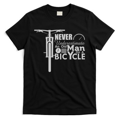 Funny Cyling Never Underestimate An Old Guy On A Bicycle Gift T-Shirt