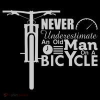 Funny Cyling Never Underestimate An Old Guy On A Bicycle Gift Sustainable Bucket Hat