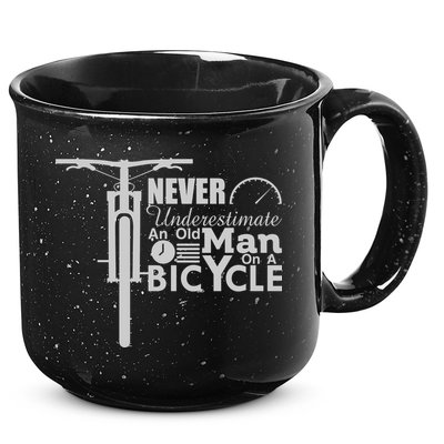 Funny Cyling Never Underestimate An Old Guy On A Bicycle Gift 15oz Campfire Ceramic Mug