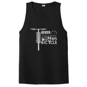 Funny Cyling Never Underestimate An Old Guy On A Bicycle Gift PosiCharge Competitor Tank