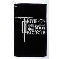 Funny Cyling Never Underestimate An Old Guy On A Bicycle Gift Golf Towel