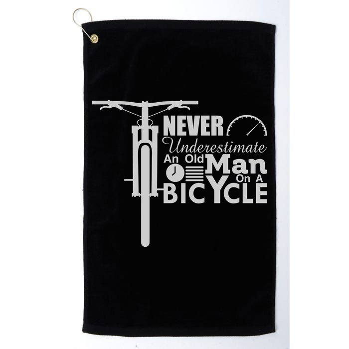 Funny Cyling Never Underestimate An Old Guy On A Bicycle Gift Golf Towel