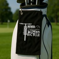 Funny Cyling Never Underestimate An Old Guy On A Bicycle Gift Golf Towel