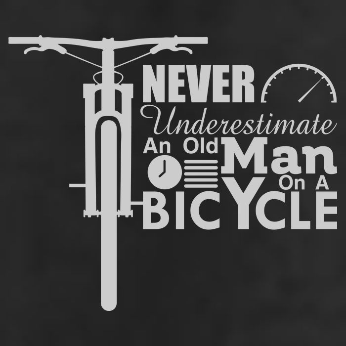 Funny Cyling Never Underestimate An Old Guy On A Bicycle Gift Golf Towel