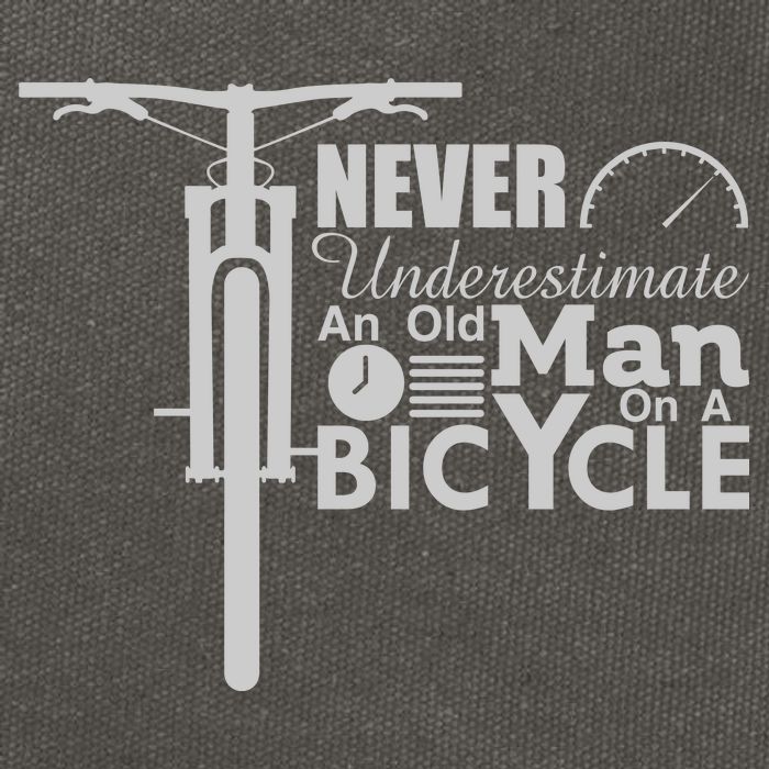 Funny Cyling Never Underestimate An Old Guy On A Bicycle Gift Cotton Canvas Backpack