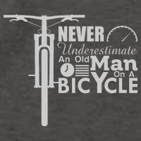 Funny Cyling Never Underestimate An Old Guy On A Bicycle Gift Vector Backpack
