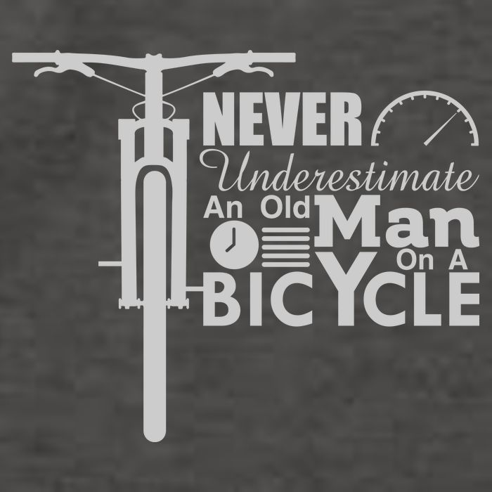 Funny Cyling Never Underestimate An Old Guy On A Bicycle Gift Vector Backpack