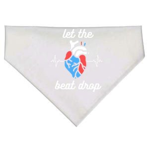 Funny Cardiac Nurse Let The Beat Drop Cardiologist Heart Great Gift USA-Made Doggie Bandana