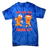 Funny Christmas Nurse Gingerbread Man Did You Try Icing It  Tie-Dye T-Shirt