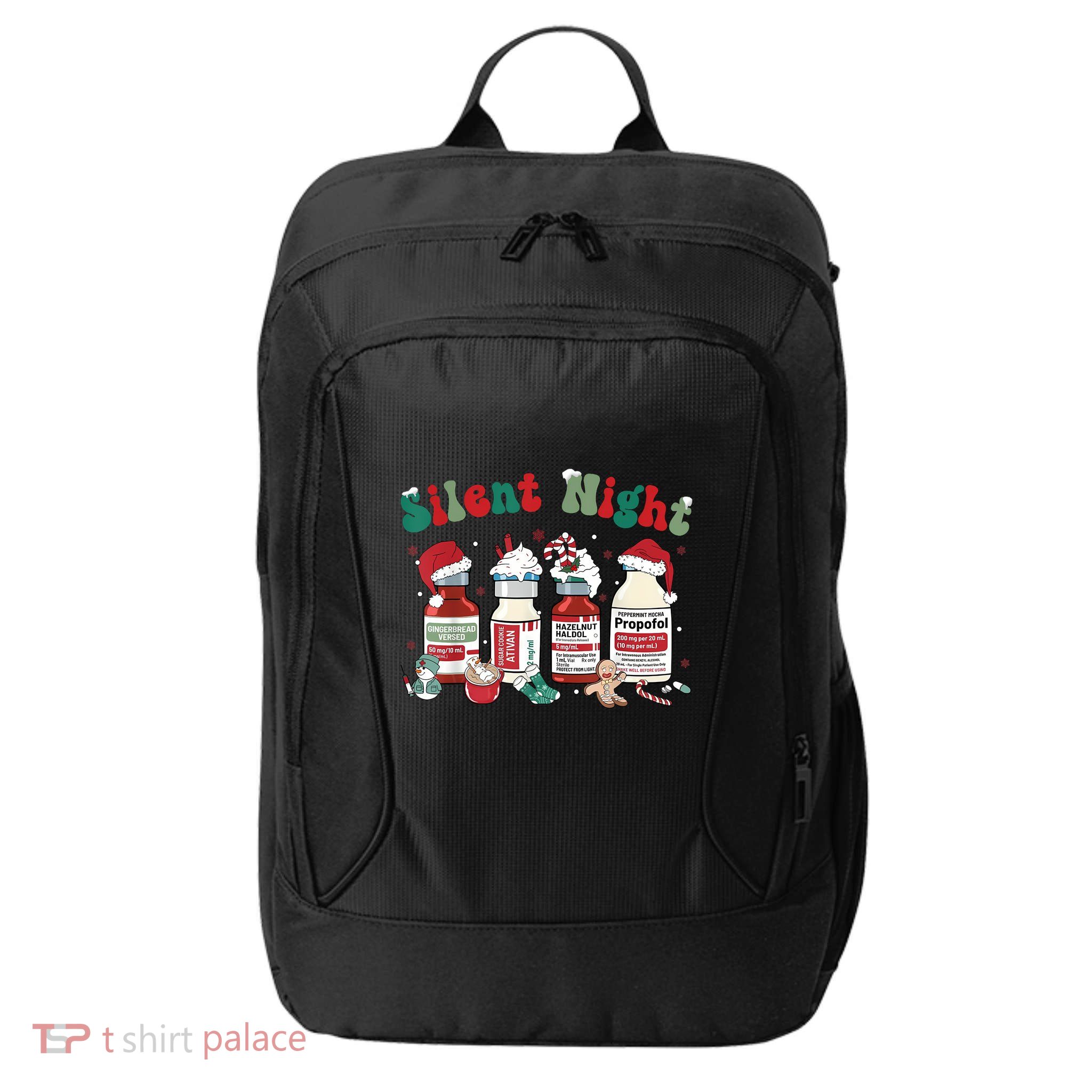 Funny Christmas Nurse Medical Christmas Icu Nicu Rn Er Nurse City Backpack