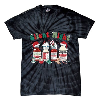 Funny Christmas Nurse Medical Christmas Icu Nicu Rn Er Nurse Tie-Dye T-Shirt