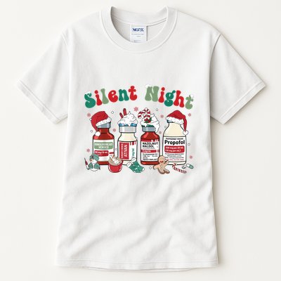 Funny Christmas Nurse Medical Christmas Icu Nicu Rn Er Nurse Tall T-Shirt