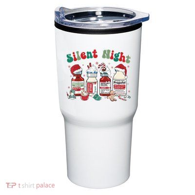 Funny Christmas Nurse Medical Christmas Icu Nicu Rn Er Nurse Tumbler