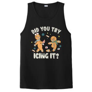 Funny Christmas Nurse Gingerbread Did You Try Icing It Funny Gift PosiCharge Competitor Tank