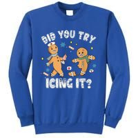 Funny Christmas Nurse Gingerbread Did You Try Icing It Funny Gift Sweatshirt