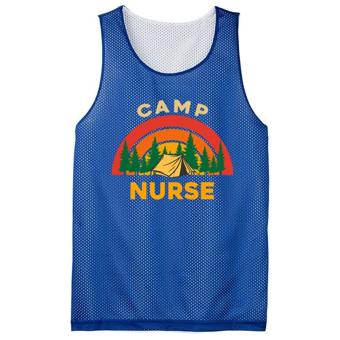 Funny Camp Nurse Matching Nurse Camping Lover Summer Camp Gift Mesh Reversible Basketball Jersey Tank