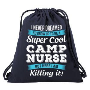 Funny Camp Nurse Funny Gift Drawstring Bag