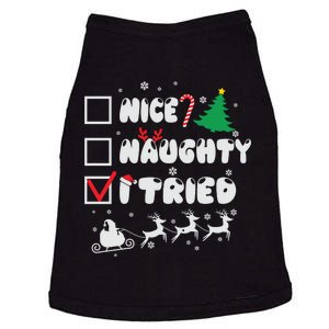 Funny Christmas Nice Naughty I Tried Xmas Doggie Tank