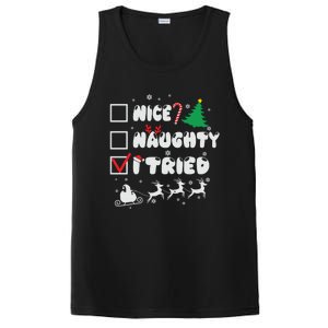 Funny Christmas Nice Naughty I Tried Xmas PosiCharge Competitor Tank