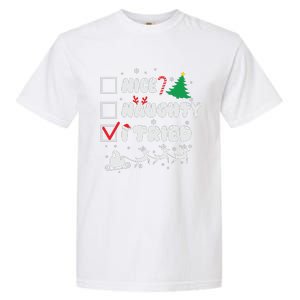 Funny Christmas Nice Naughty I Tried Xmas Garment-Dyed Heavyweight T-Shirt